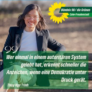 Thuy Nga Trinh: „Wer einmal in einem autoritären System gelebt hat, erkennt schneller die Anzeichen, wenn eine Demokratie unter Druck gerät.“ - Fotograf: Wolfgang Much