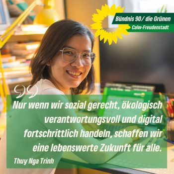 Thuy Nga Trinh: „Nur wenn wir sozial gerecht, ökologisch verantwortungsvoll und digital fortschrittlich handeln, schaffen wir eine lebenswerte Zukunft für alle.“ - Fotograf: Wolfgang Much